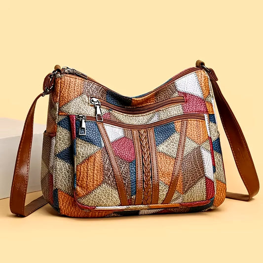 Women'S Elegant Vintage Crossbody Bag Trendy Handbag Fashion Multi-Pockets Shoulder Bag All-Match Retro Crossbody Bag for Daily